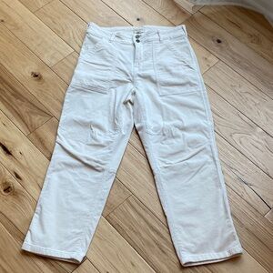 Pilcro Cream Corduroy Trousers
